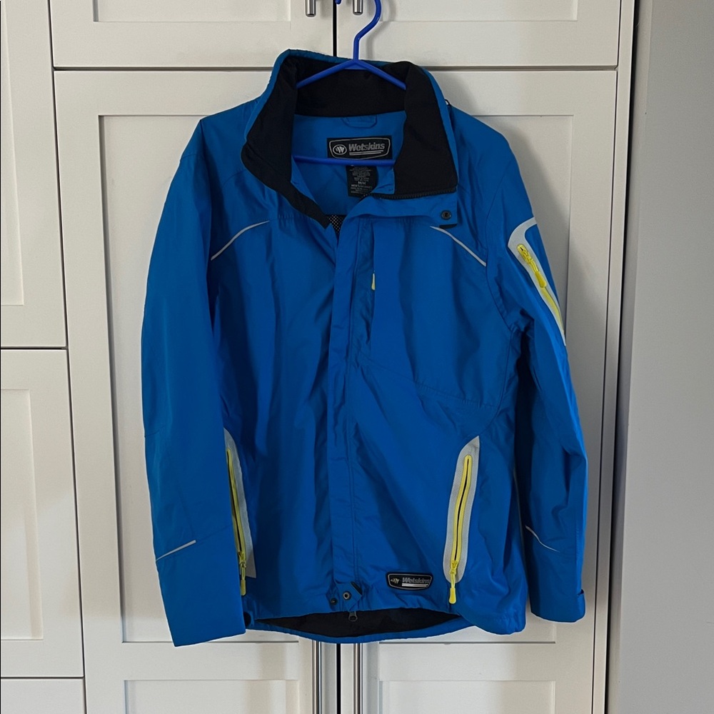 Wetskins Blue and Yellow Waterproof Jacket and Matching Rain Pants